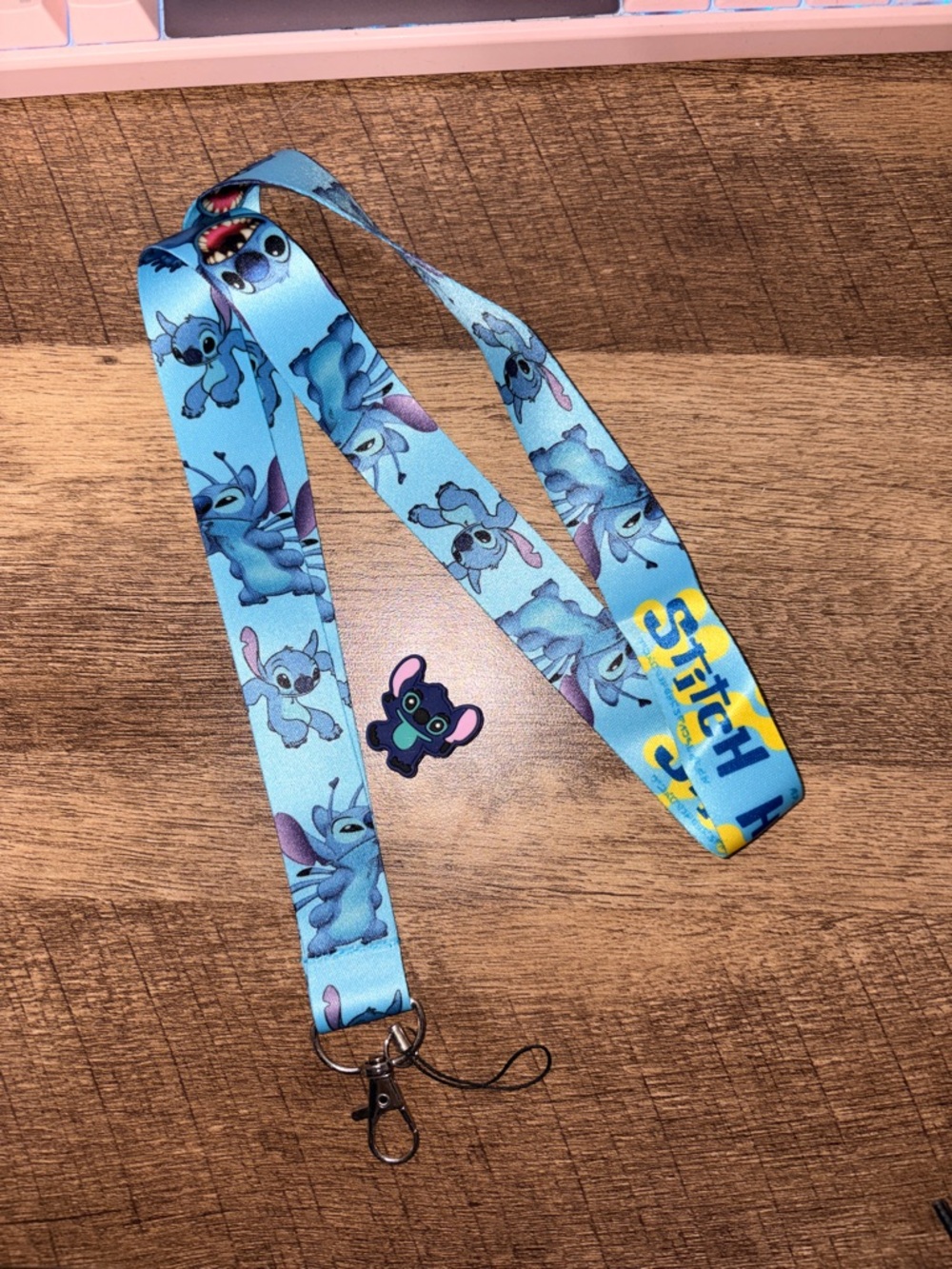 Stitch Blue Character Kids Lanyard